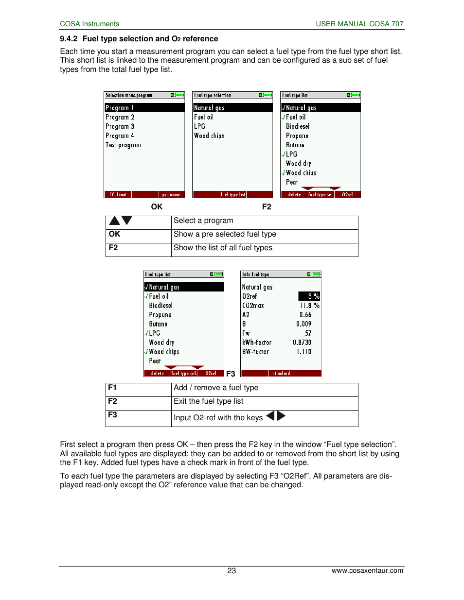 COSA Xentaur COSA 707 User Manual | Page 23 / 67