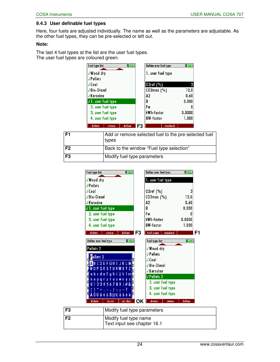 COSA Xentaur COSA 707 User Manual | Page 24 / 67