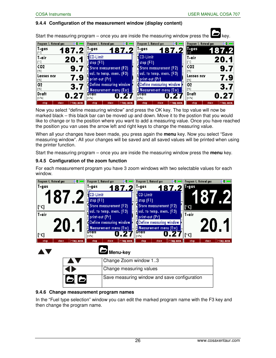 COSA Xentaur COSA 707 User Manual | Page 26 / 67