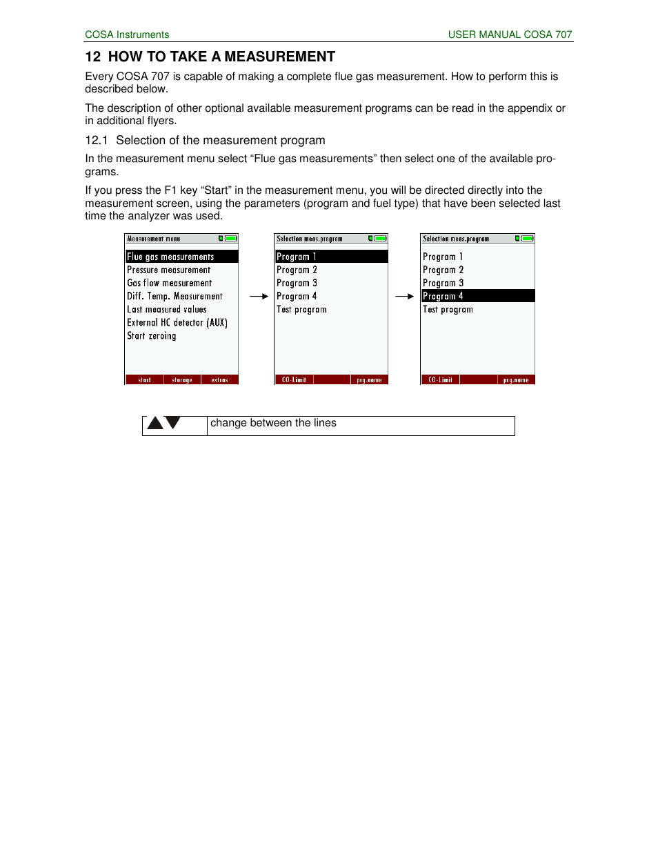 12 how to take a measurement | COSA Xentaur COSA 707 User Manual | Page 30 / 67