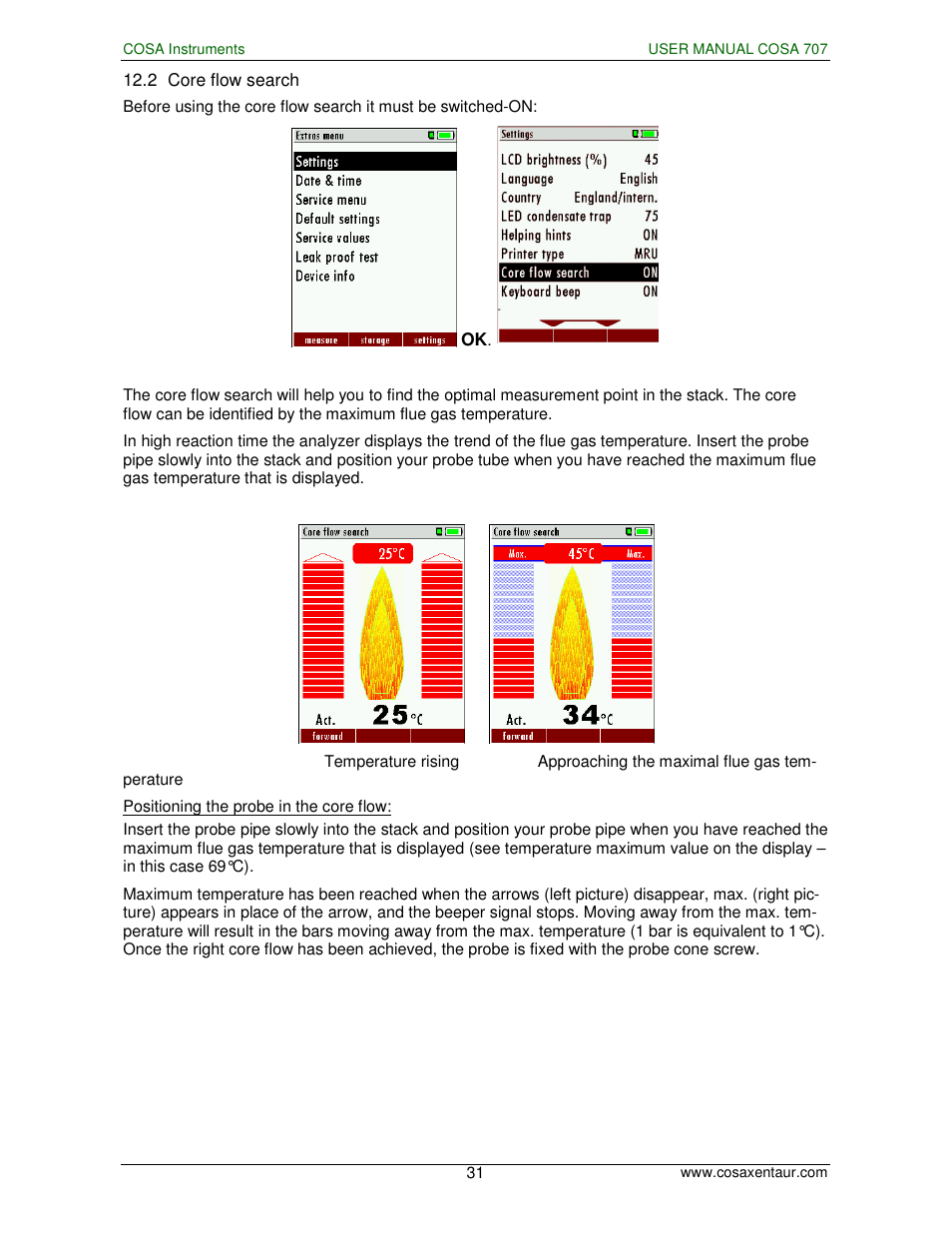 COSA Xentaur COSA 707 User Manual | Page 31 / 67