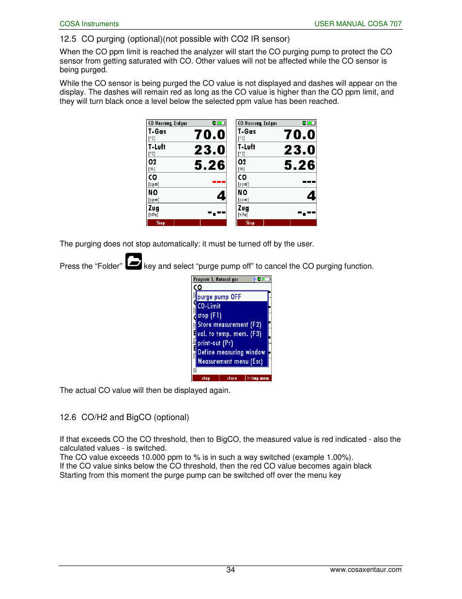 COSA Xentaur COSA 707 User Manual | Page 34 / 67