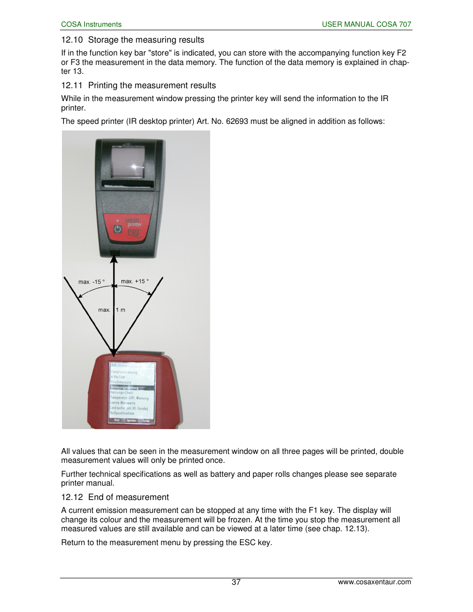 COSA Xentaur COSA 707 User Manual | Page 37 / 67