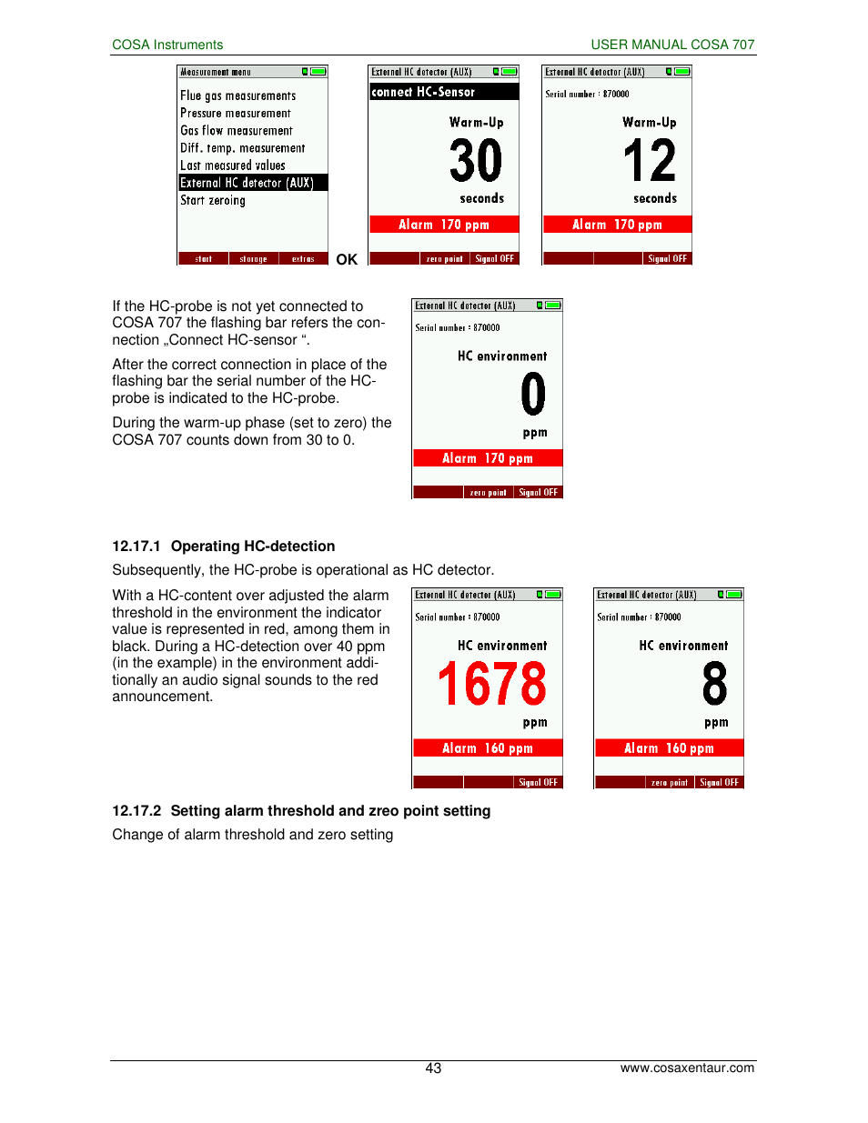 COSA Xentaur COSA 707 User Manual | Page 43 / 67