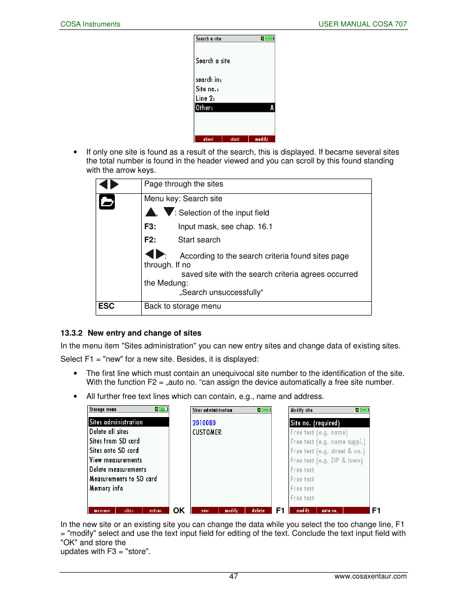 COSA Xentaur COSA 707 User Manual | Page 47 / 67