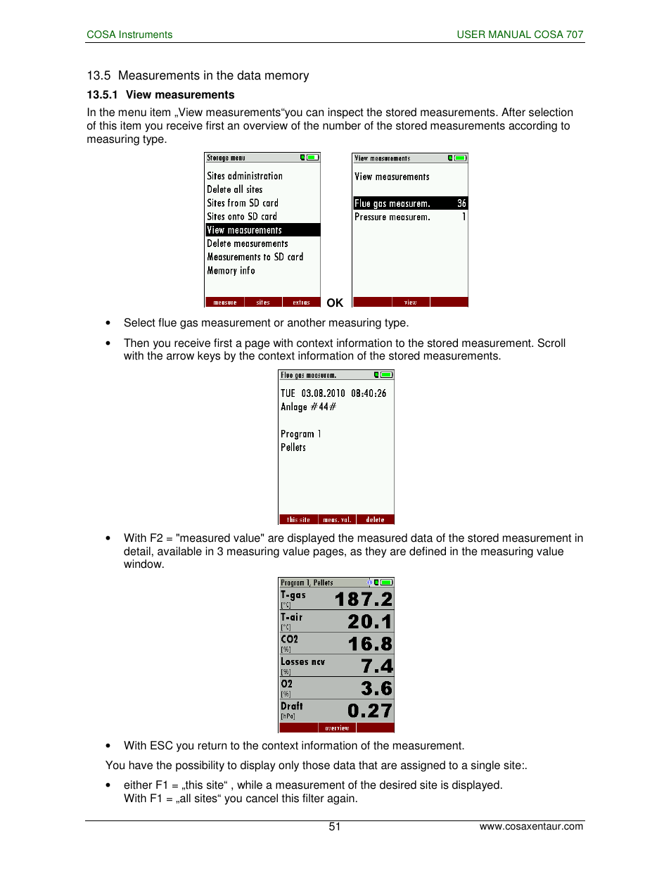 COSA Xentaur COSA 707 User Manual | Page 51 / 67