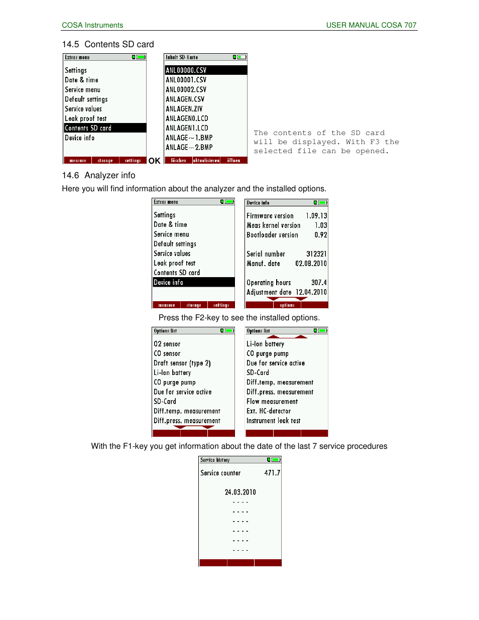 COSA Xentaur COSA 707 User Manual | Page 56 / 67