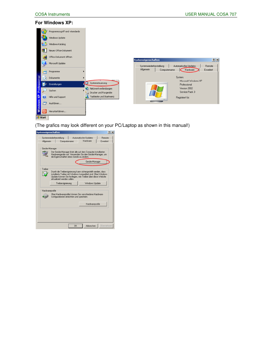 COSA Xentaur COSA 707 User Manual | Page 62 / 67