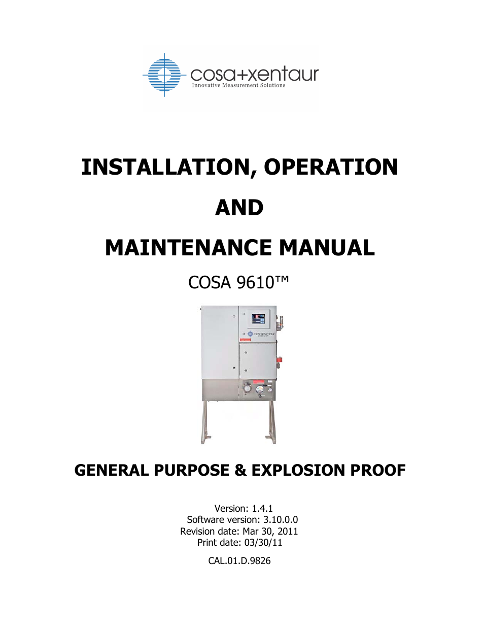 COSA Xentaur COSA 9610 User Manual | 44 pages