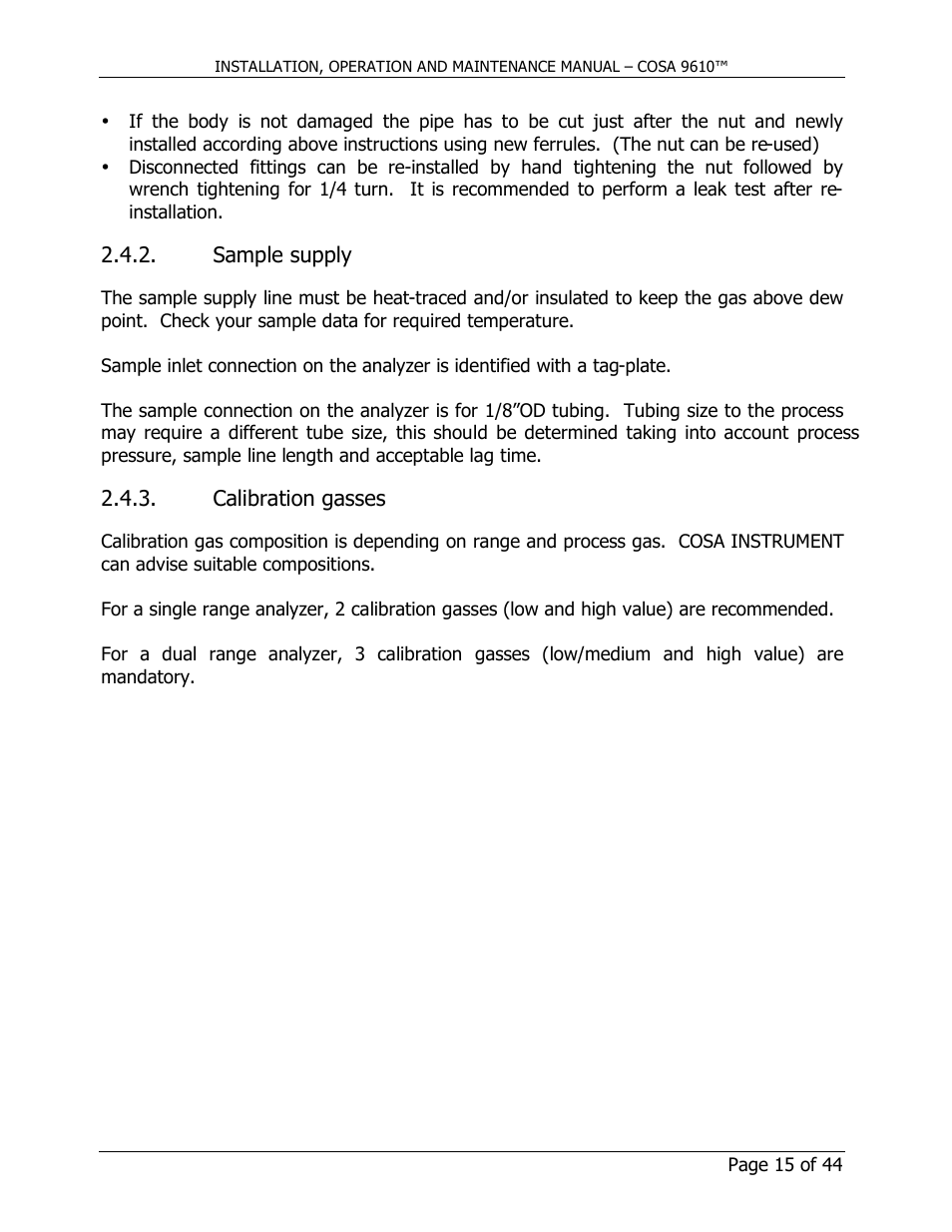 COSA Xentaur COSA 9610 User Manual | Page 15 / 44