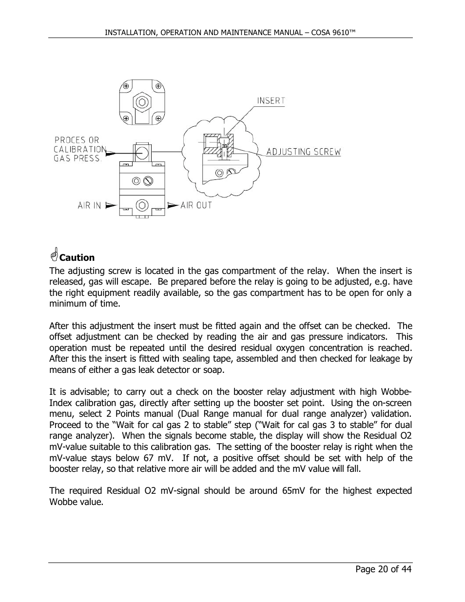 COSA Xentaur COSA 9610 User Manual | Page 20 / 44