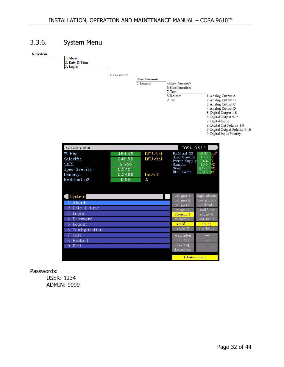 COSA Xentaur COSA 9610 User Manual | Page 32 / 44