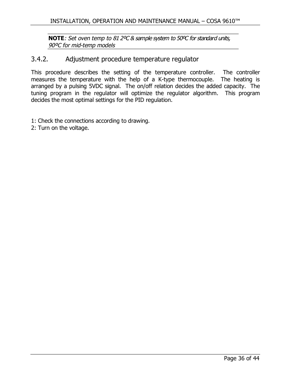 COSA Xentaur COSA 9610 User Manual | Page 36 / 44