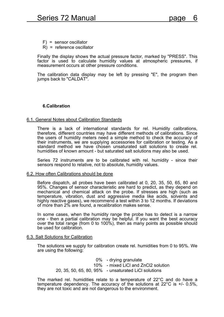 Series 72 manual page 6 | COSA Xentaur Hygrocontrol Type 72 User Manual | Page 10 / 41