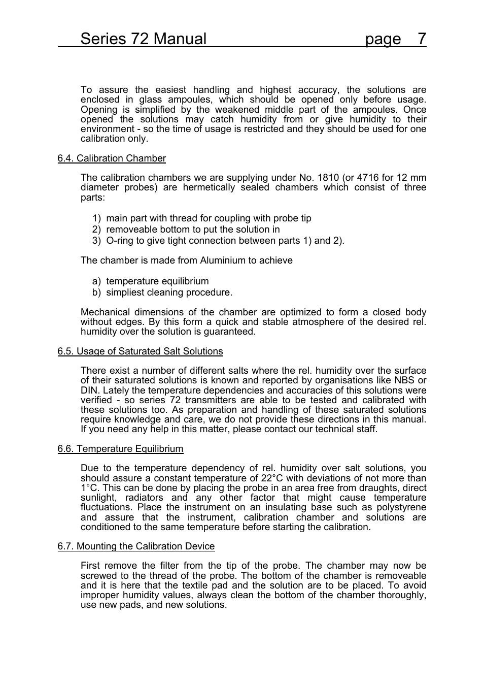 Series 72 manual page 7 | COSA Xentaur Hygrocontrol Type 72 User Manual | Page 11 / 41