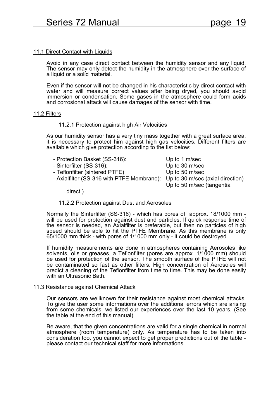 Series 72 manual page 19 | COSA Xentaur Hygrocontrol Type 72 User Manual | Page 23 / 41