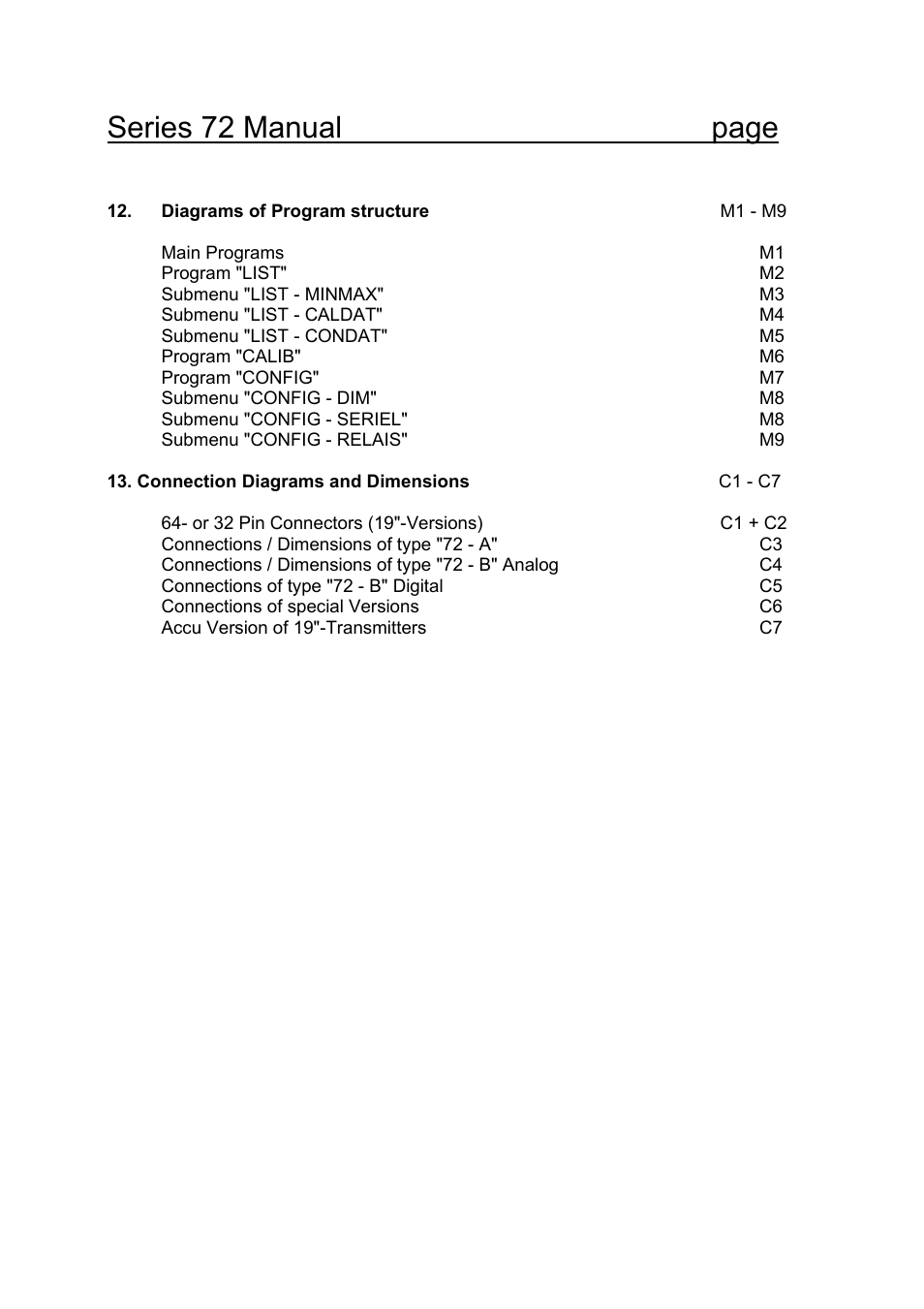 Series 72 manual page | COSA Xentaur Hygrocontrol Type 72 User Manual | Page 4 / 41