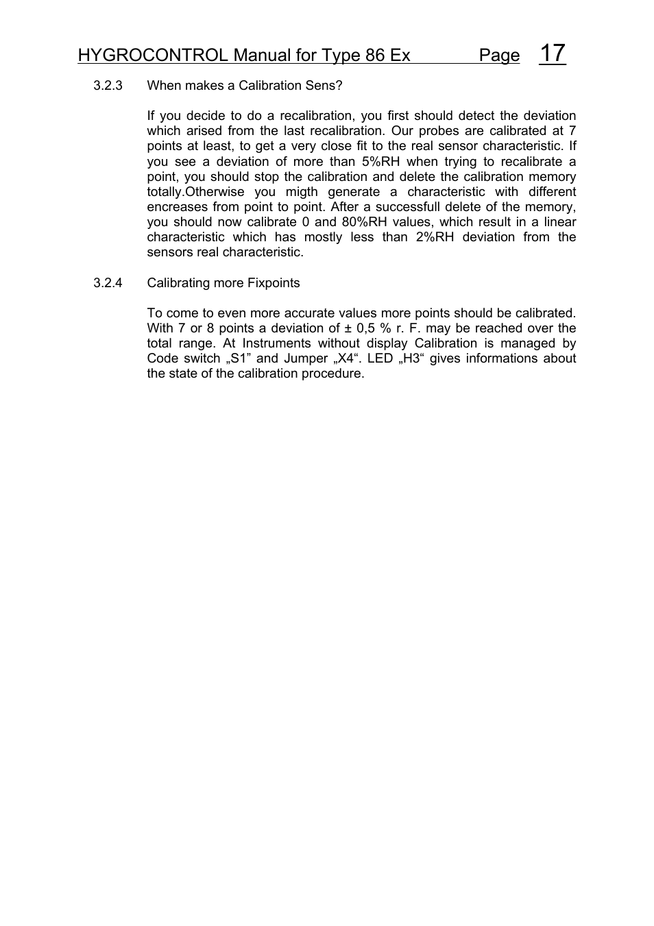 COSA Xentaur Hygrocontrol Type 86 Ex User Manual | Page 18 / 33