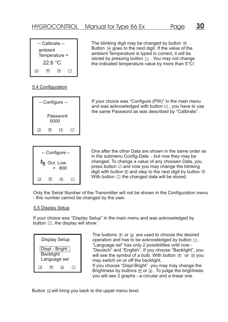 Hygrocontrol manual for type 86 ex page | COSA Xentaur Hygrocontrol Type 86 Ex User Manual | Page 31 / 33