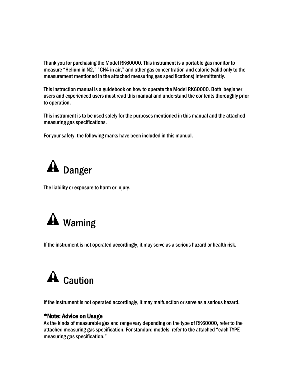 Danger, Warning, Caution | Introduction | COSA Xentaur SF6 Purity Pro User Manual | Page 2 / 36