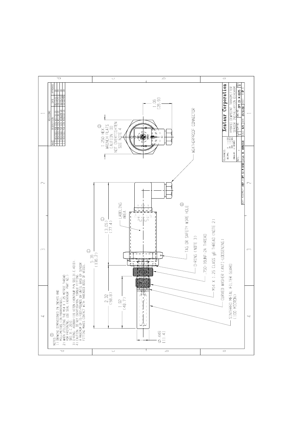 Appendix c: hdt mechanical drawing | COSA Xentaur Xentaur HDT User Manual | Page 28 / 42