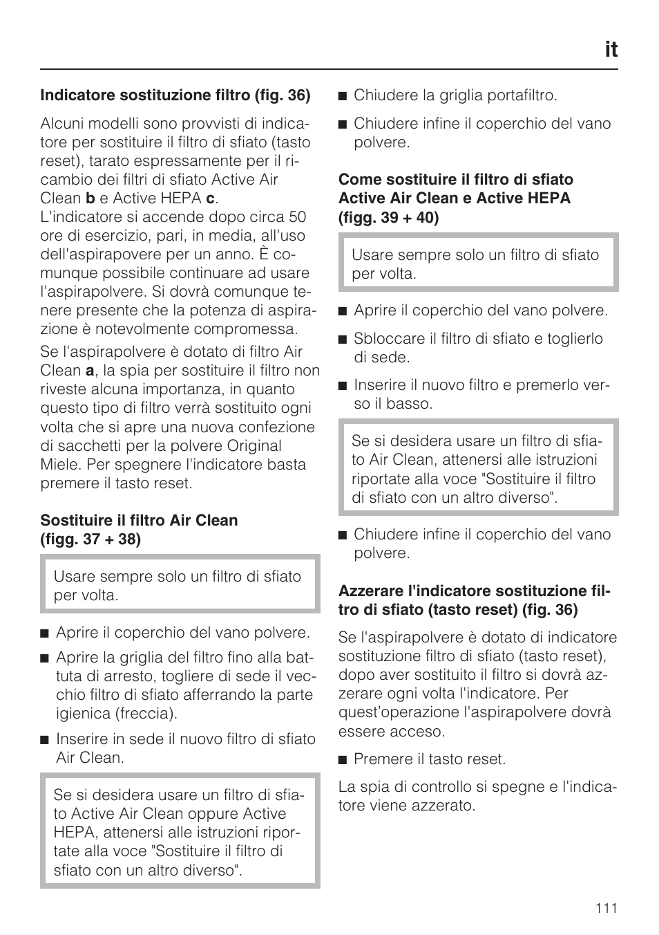 Miele S 5381 EcoLine User Manual | Page 111 / 128