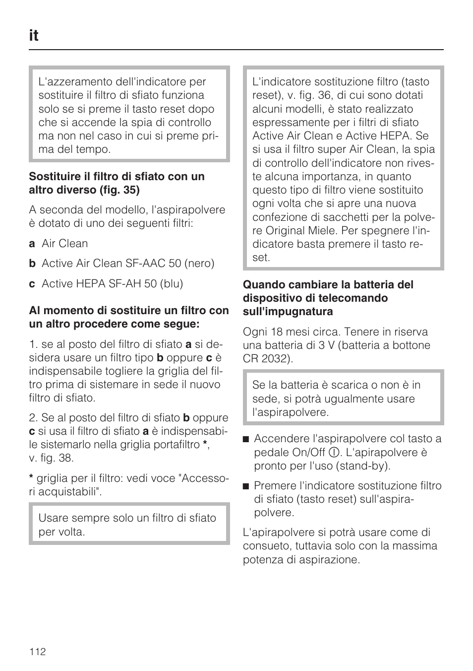 Miele S 5381 EcoLine User Manual | Page 112 / 128