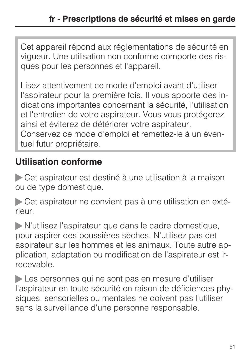 Miele S 5381 EcoLine User Manual | Page 51 / 128