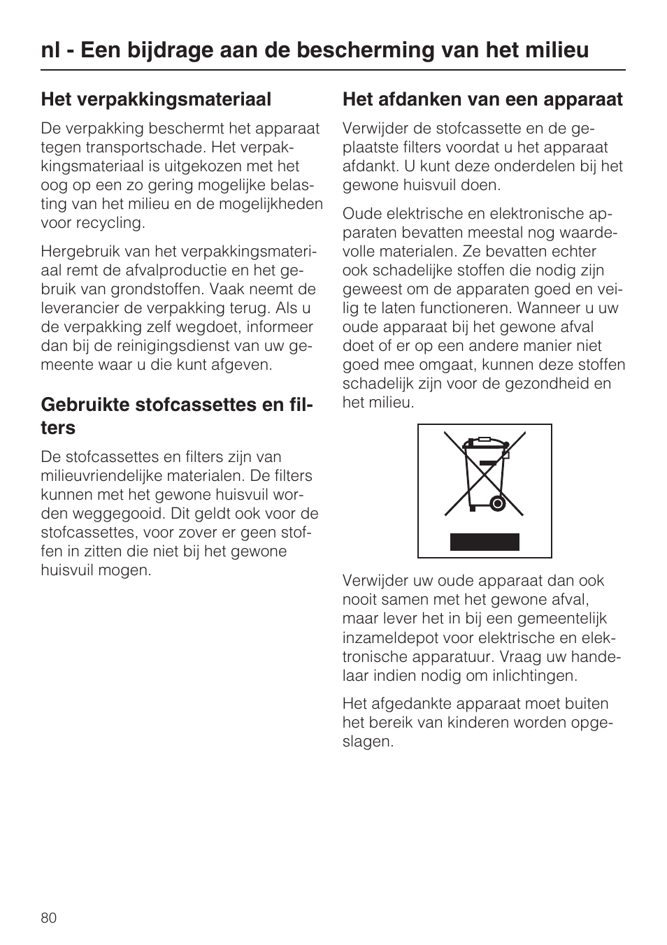 Miele S 5381 EcoLine User Manual | Page 80 / 128