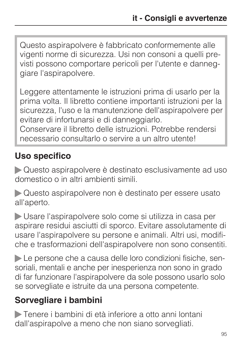 Miele S 5381 EcoLine User Manual | Page 95 / 128