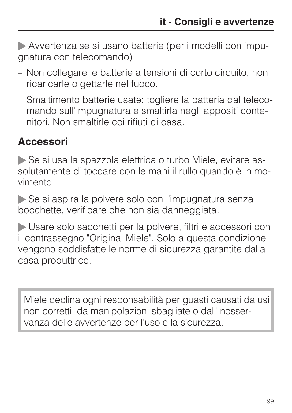 Miele S 5381 EcoLine User Manual | Page 99 / 128