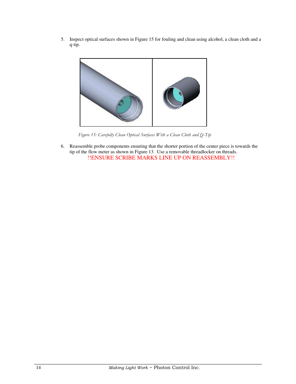 COSA Xentaur Optical Flow Meter User Manual | Page 14 / 17