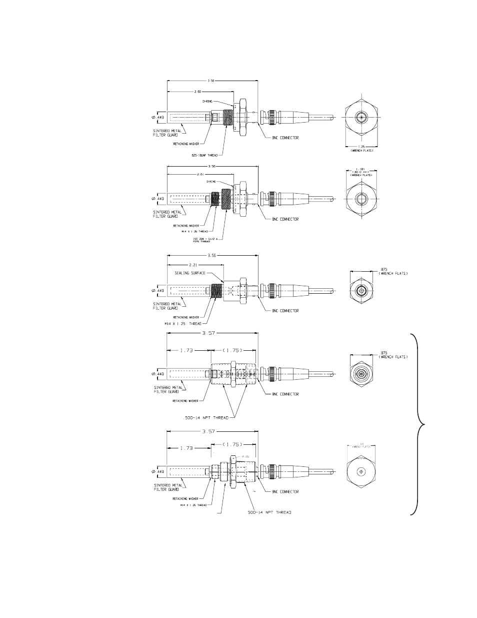 Appendix d: optional sensor fittings | COSA Xentaur Xentaur XDT User Manual | Page 46 / 70