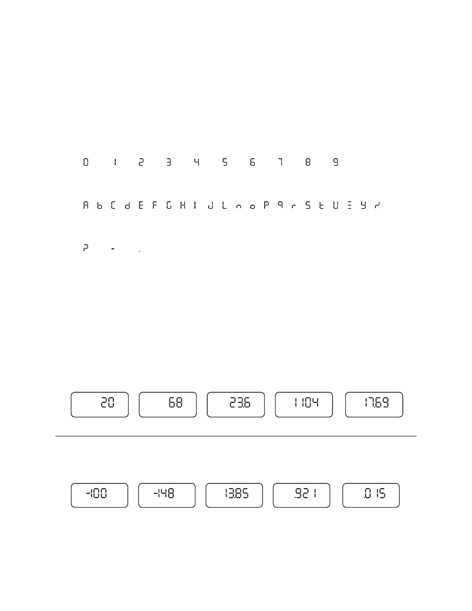 0 the user interface, 1 display conventions, To display letters with the 7 segment numeric d | The instrument will indicate whether a particul, °c°f appear simultaneously, to indicate the sen, Values higher than ±1999 and lower than ±0.01 a, 0 the user interface 5.1 display conventions, Either a “10, Or “10 | COSA Xentaur Xentaur XPDM User Manual | Page 10 / 24