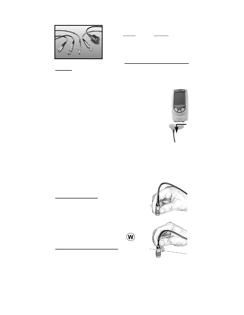 Sep arate probes arate probes | DeFelsko PosiTector 6000 v.6.2 for Basic (1) and Standard (2) models User Manual | Page 13 / 16