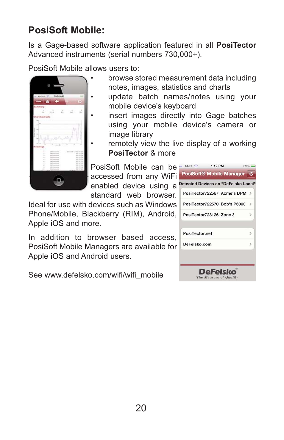 20 posisoft mobile | DeFelsko PosiTector SPG v.1.1 Full Manual User Manual | Page 23 / 35