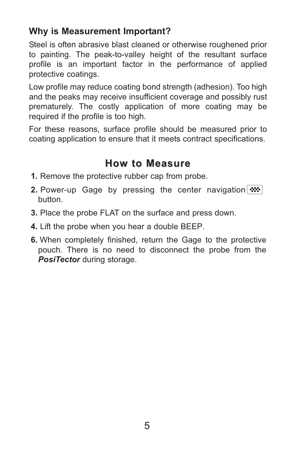 How to measure | DeFelsko PosiTector SPG v.1.1 Full Manual User Manual | Page 8 / 35