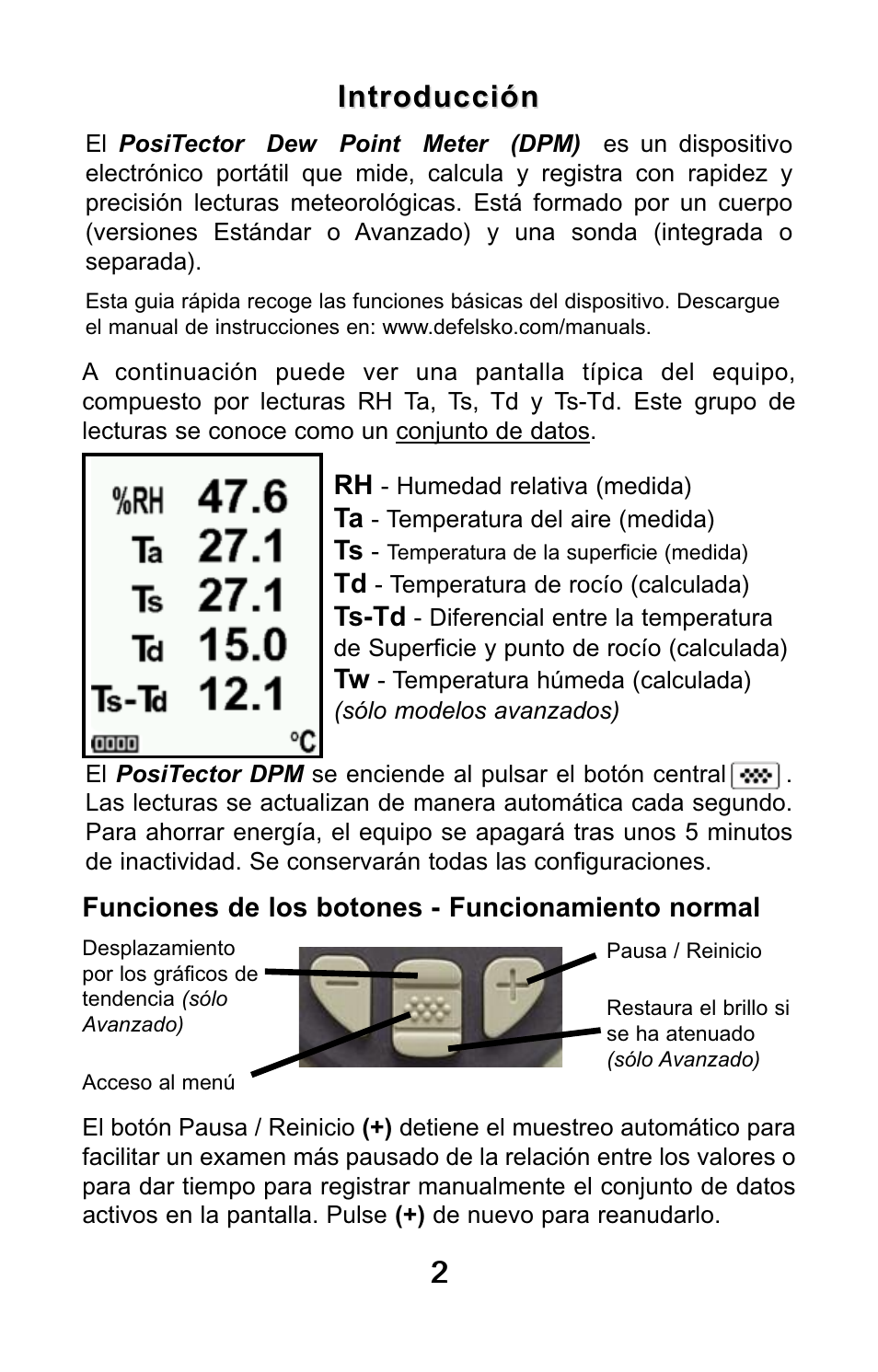 22 introducción introducción | DeFelsko PosiTector DPM v.3.1 Quick Guide User Manual | Page 12 / 38