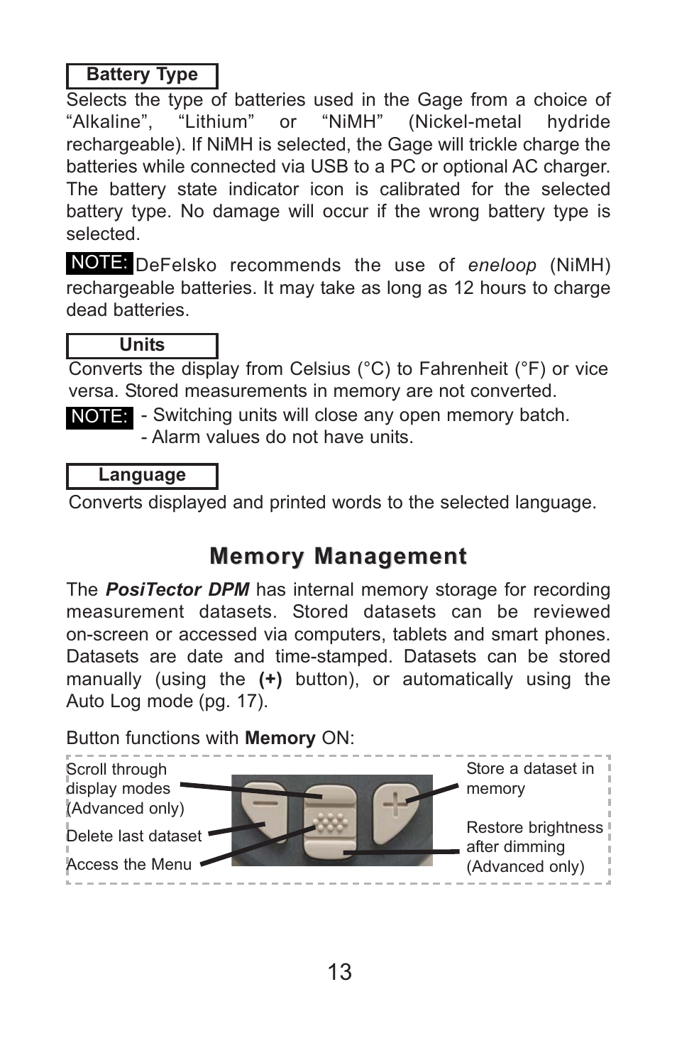 DeFelsko PosiTector DPM v.3.1 Full Manual User Manual | Page 16 / 35