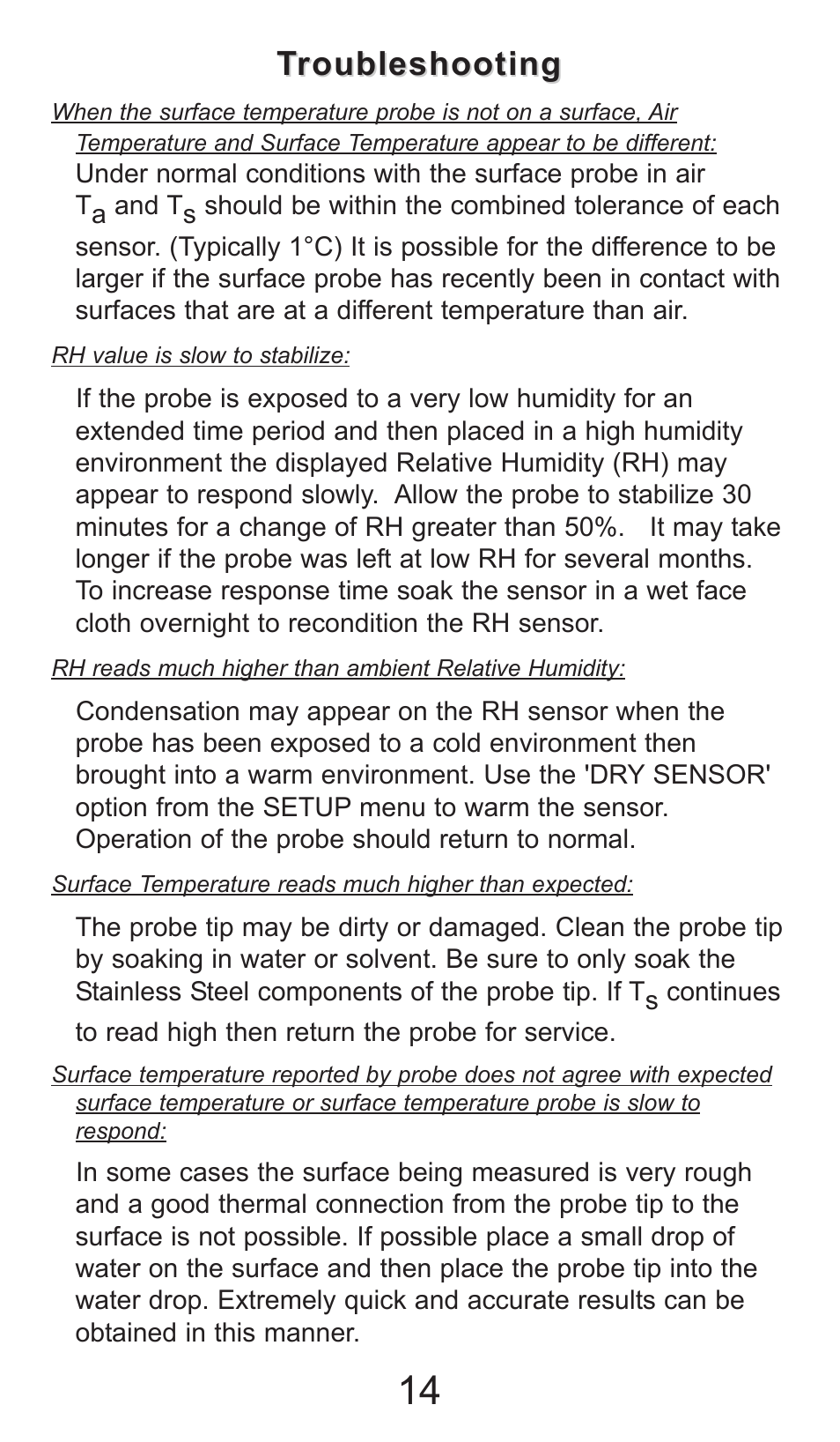 Troubleshooting roubleshooting | DeFelsko PosiTector DPM v.1.2 User Manual | Page 14 / 16