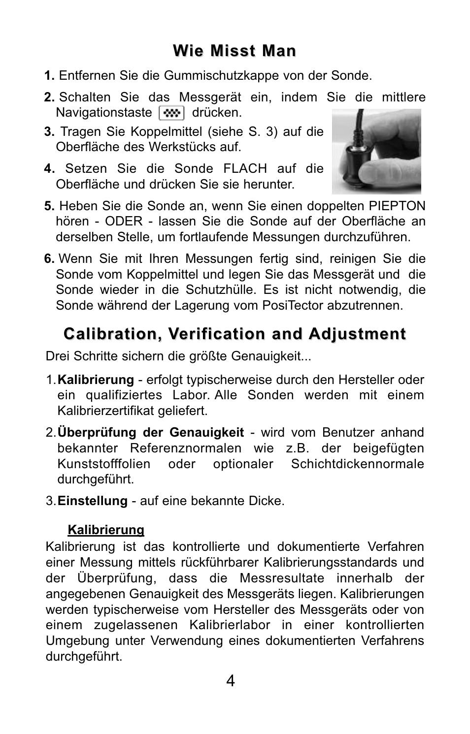 Wie misst man | DeFelsko PosiTector 200 v.3.0 Quick Guide User Manual | Page 32 / 57