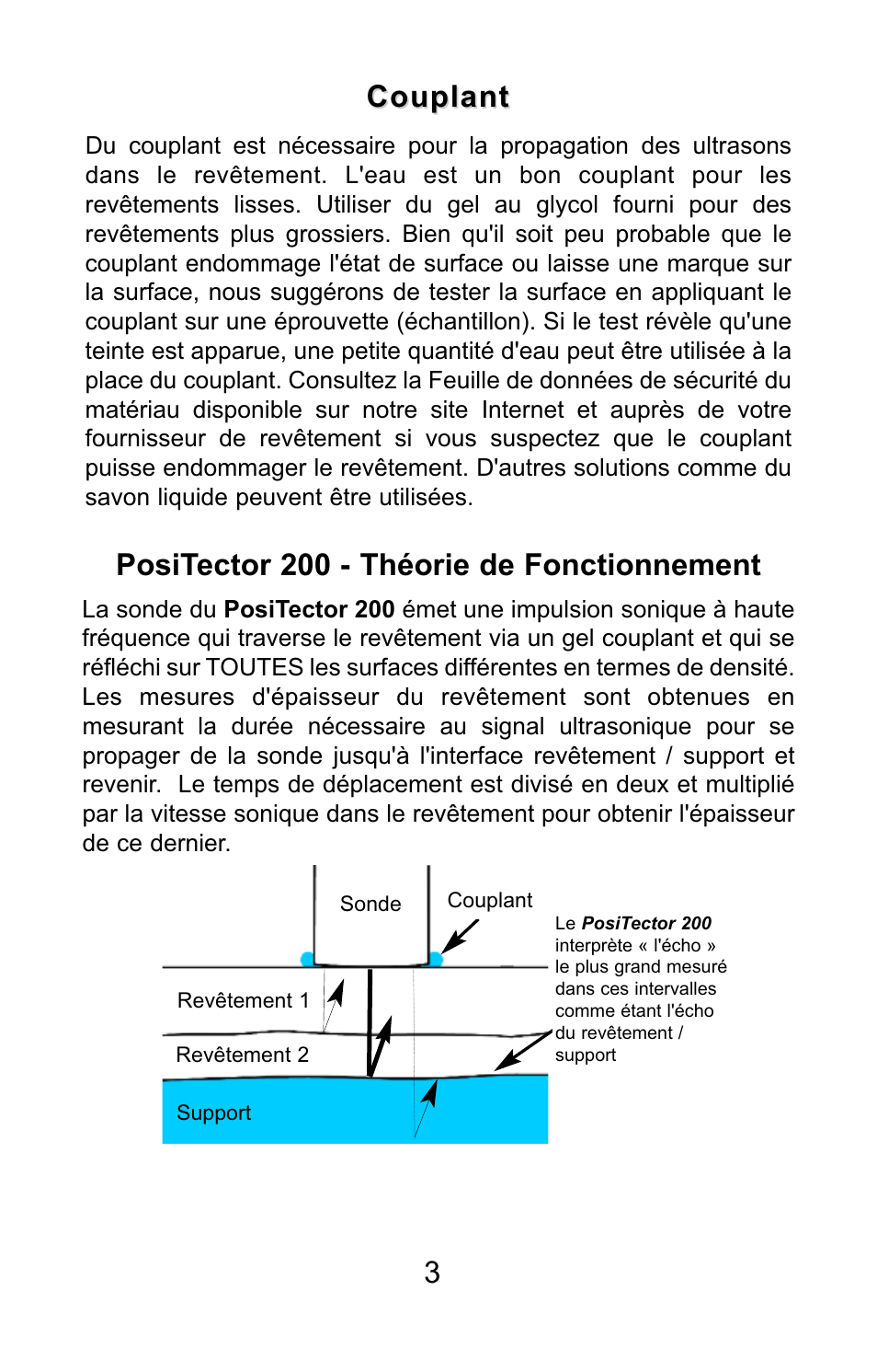 Positector 200 - théorie de fonctionnement 3, Couplant | DeFelsko PosiTector 200 v.3.0 Quick Guide User Manual | Page 45 / 57