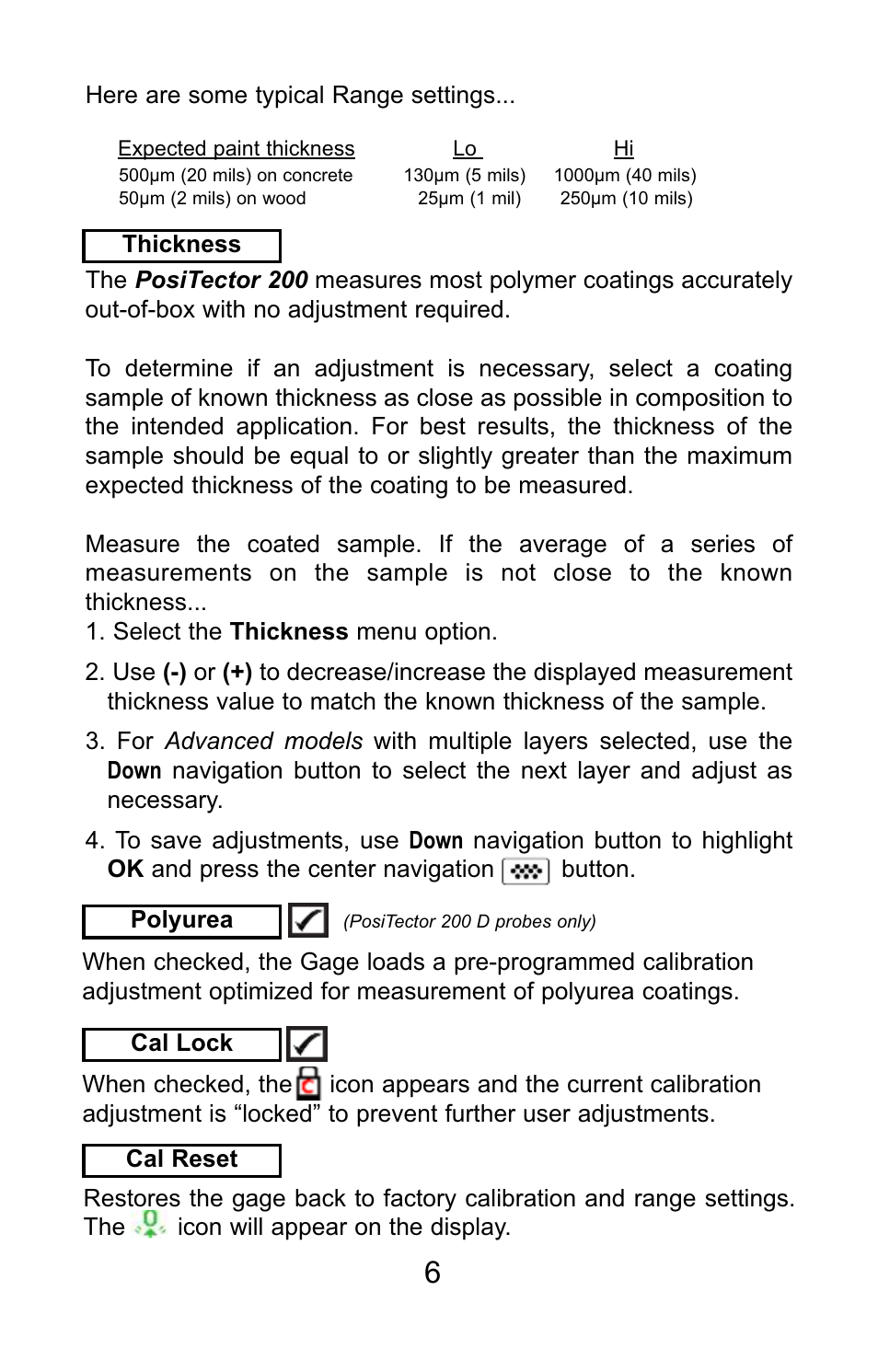 DeFelsko PosiTector 200 v.3.0 Quick Guide User Manual | Page 7 / 57