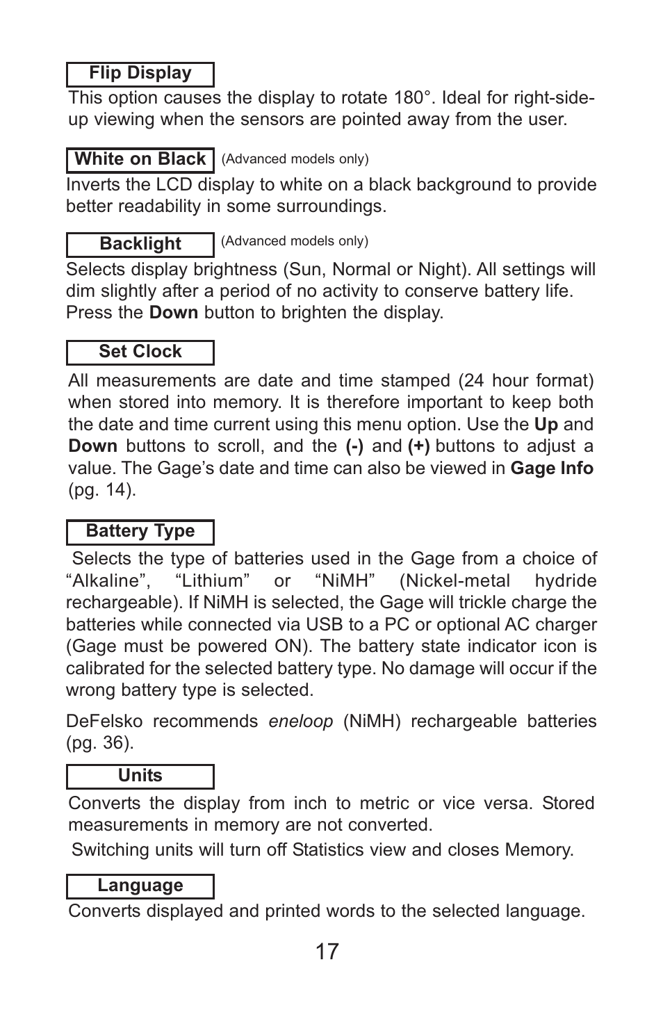 DeFelsko PosiTector 200 v.3.1 Full Manual User Manual | Page 17 / 40