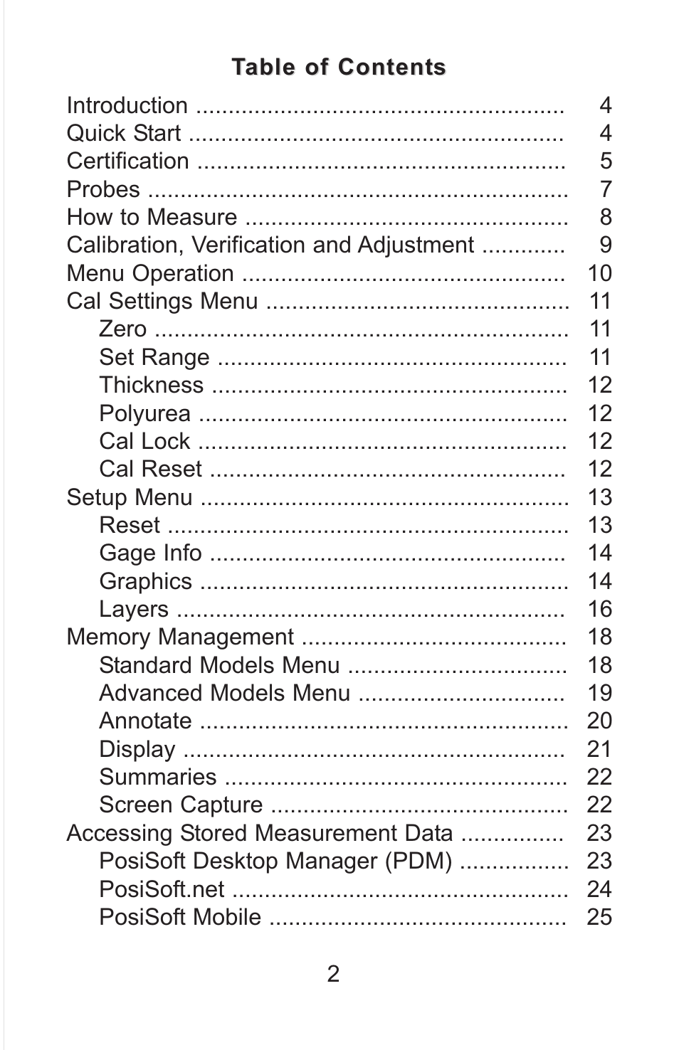 DeFelsko PosiTector 200 v.3.1 Full Manual User Manual | Page 2 / 40