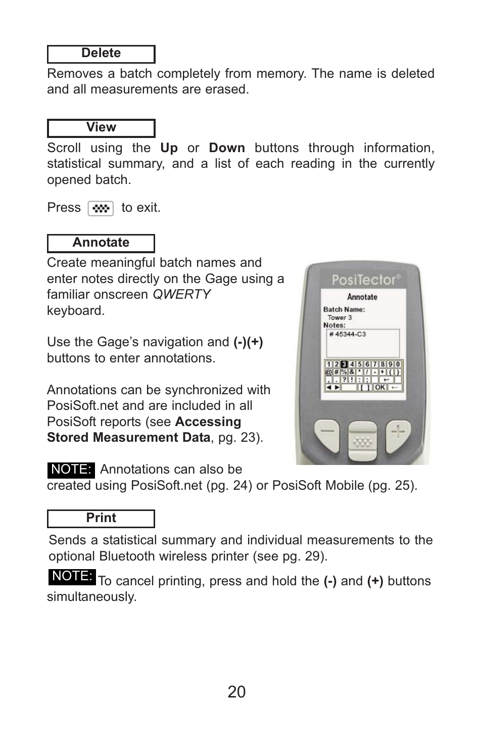 DeFelsko PosiTector 200 v.3.1 Full Manual User Manual | Page 20 / 40