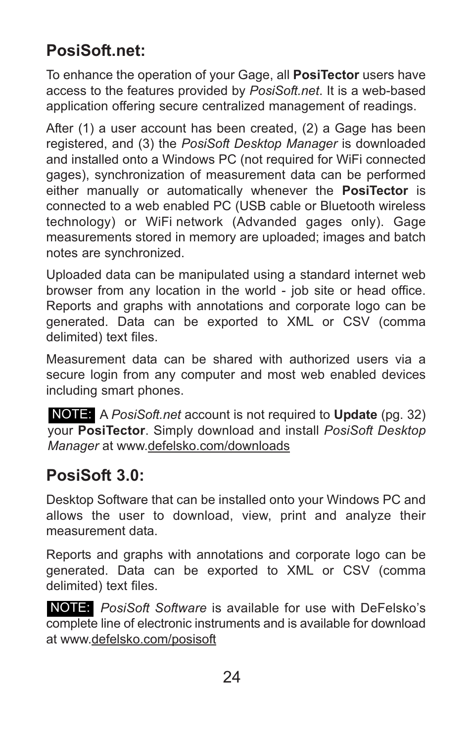 Posisoft 3.0 | DeFelsko PosiTector 200 v.3.1 Full Manual User Manual | Page 24 / 40