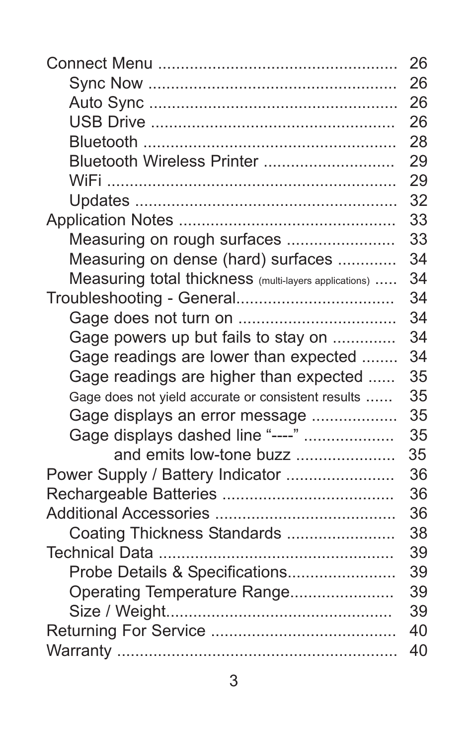 DeFelsko PosiTector 200 v.3.1 Full Manual User Manual | Page 3 / 40