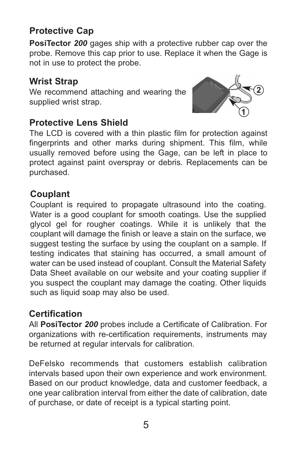 DeFelsko PosiTector 200 v.3.1 Full Manual User Manual | Page 5 / 40