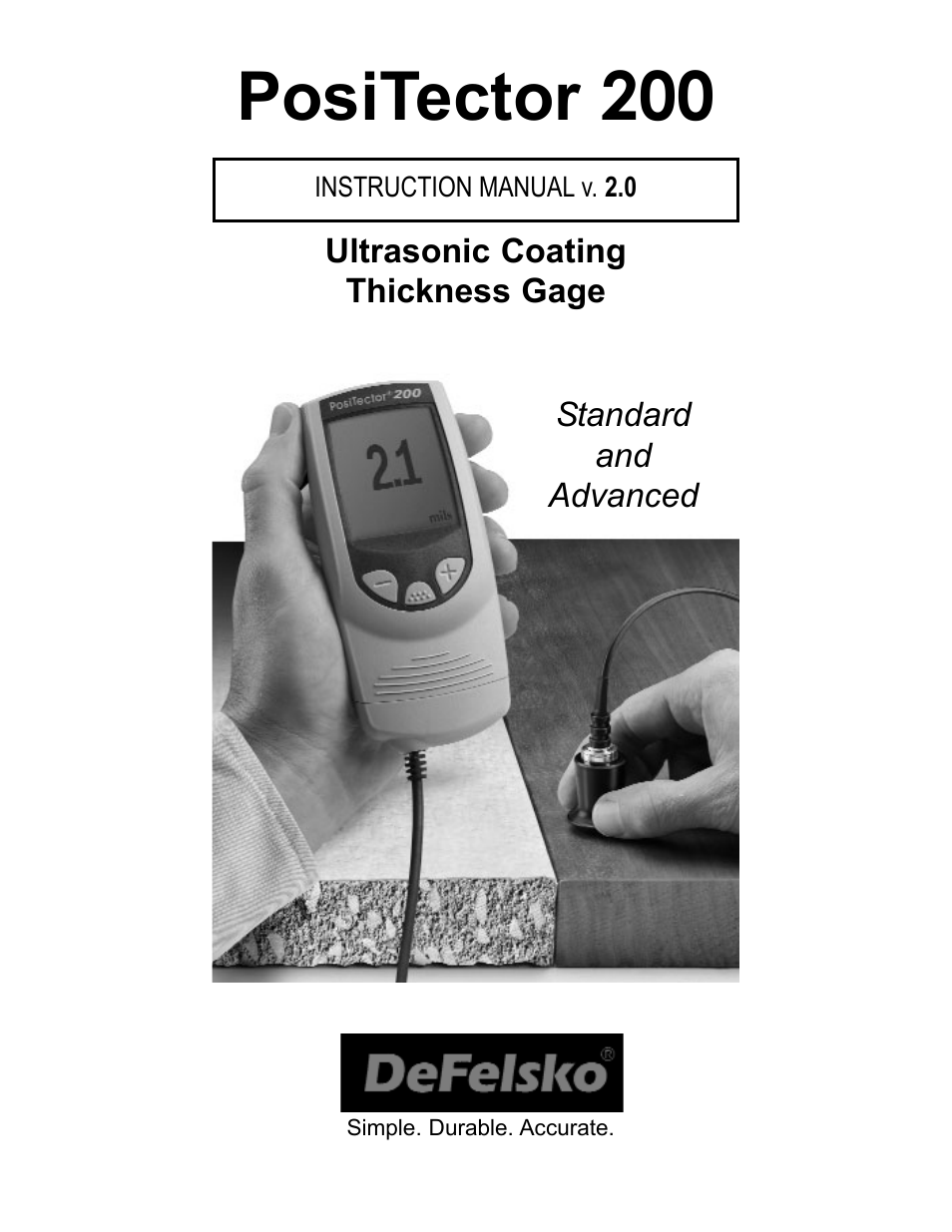 DeFelsko PosiTector 200 v.2.0 User Manual | 20 pages